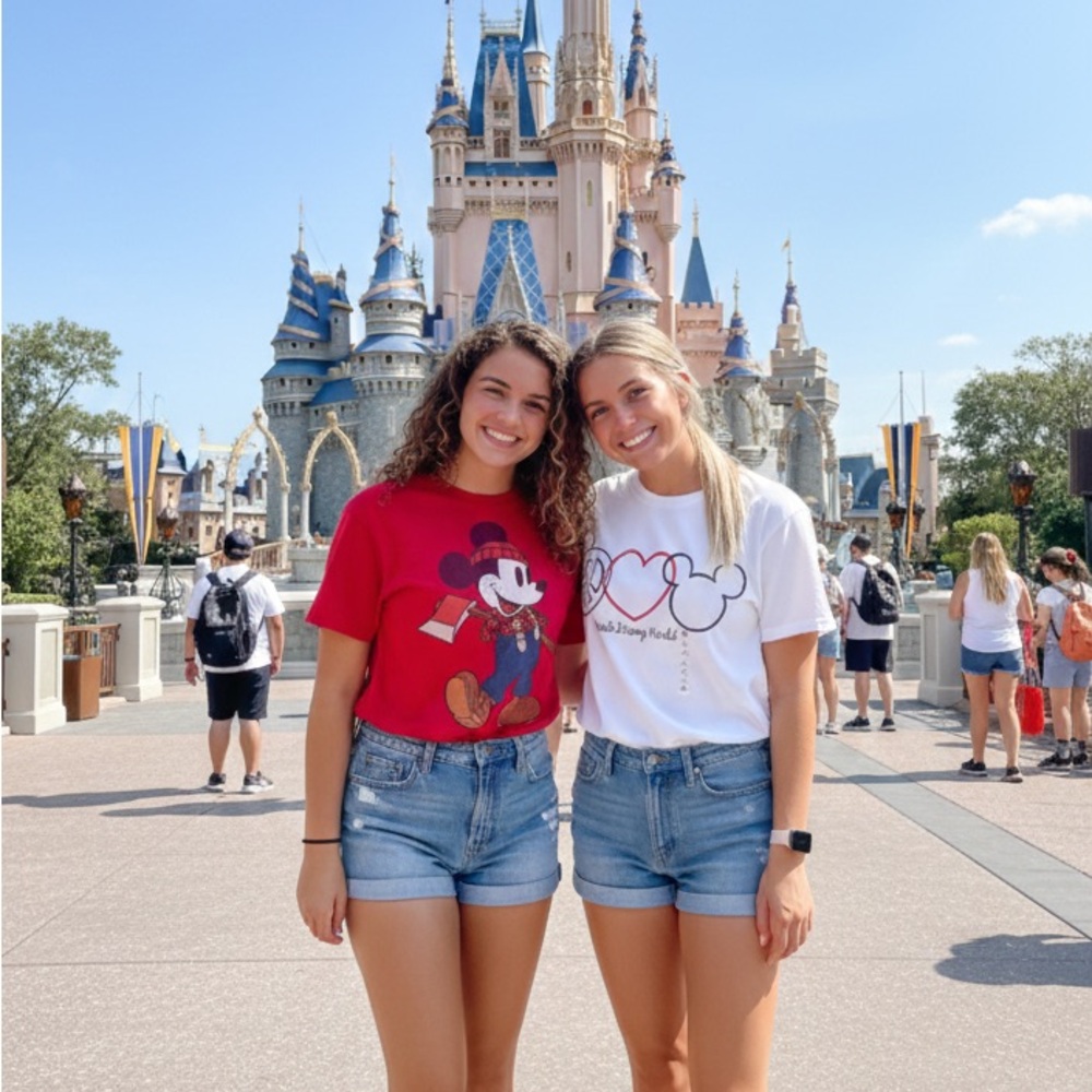 Disney BUNDLE- vintage red and NWT white tee